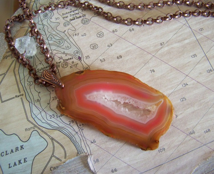 Pink Spice Agate Slice