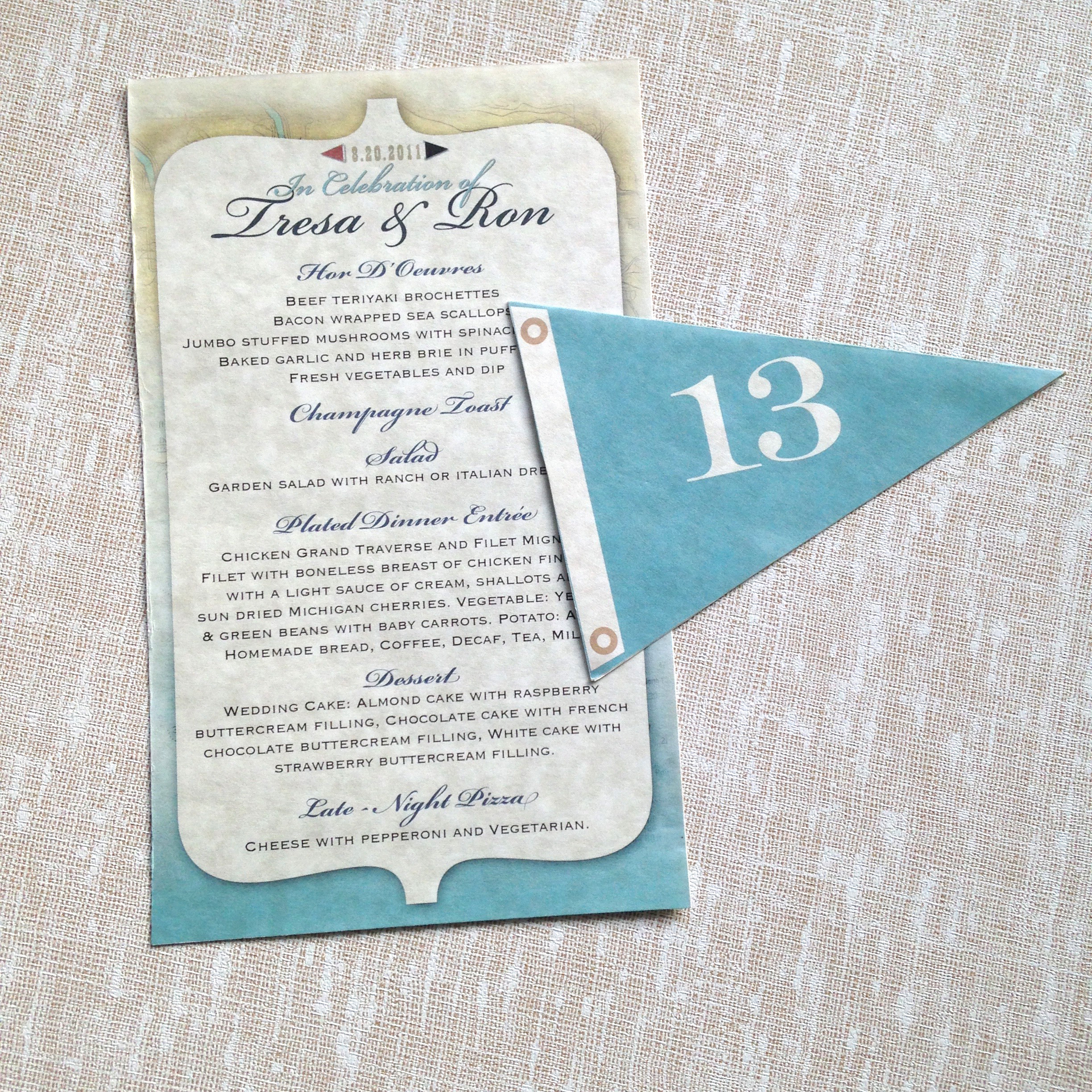 nautical wedding , wedding graphics, table numbers, wedding menu