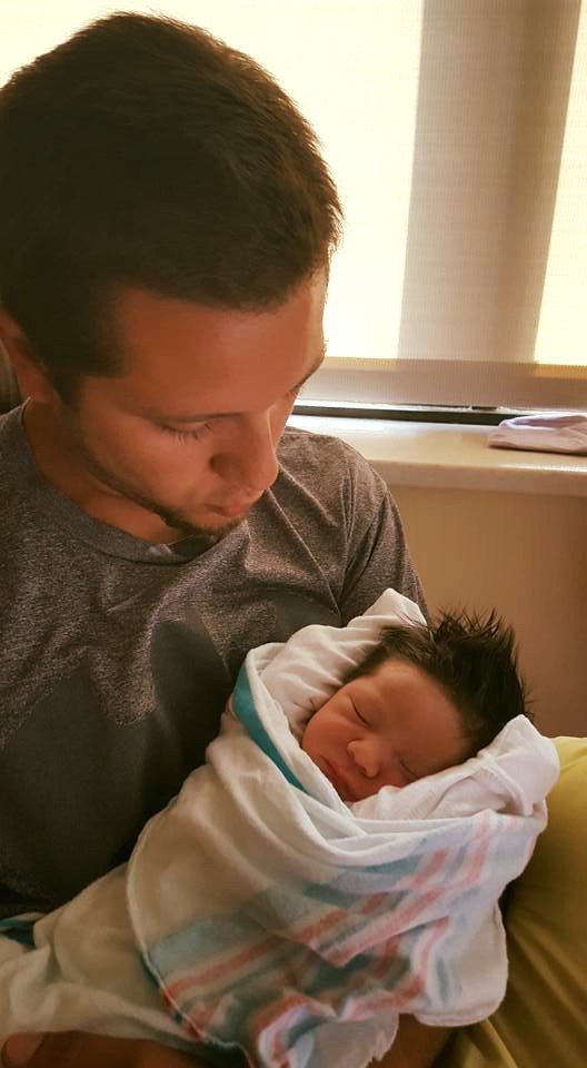 Arron and Lexi, New baby, August baby