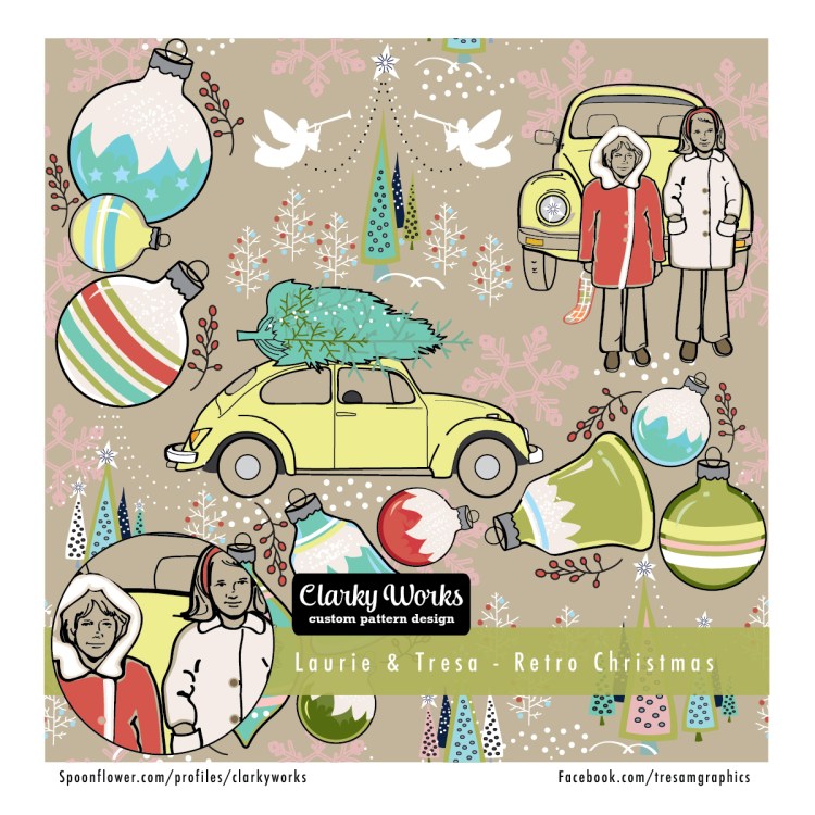 Clarky Works Christmas Fabric