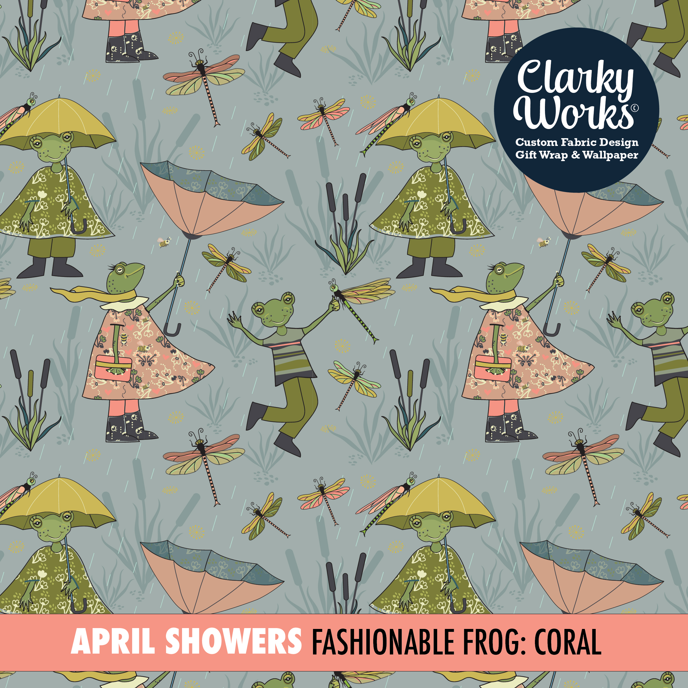 Spring Rain Frogs artwork by ClarkyWorks